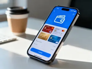 Stary, uszkodzony smartfon z systemem Android na tle nowoczesnej serwerowni, symbolizujący zakończenie wsparcia technicznego.