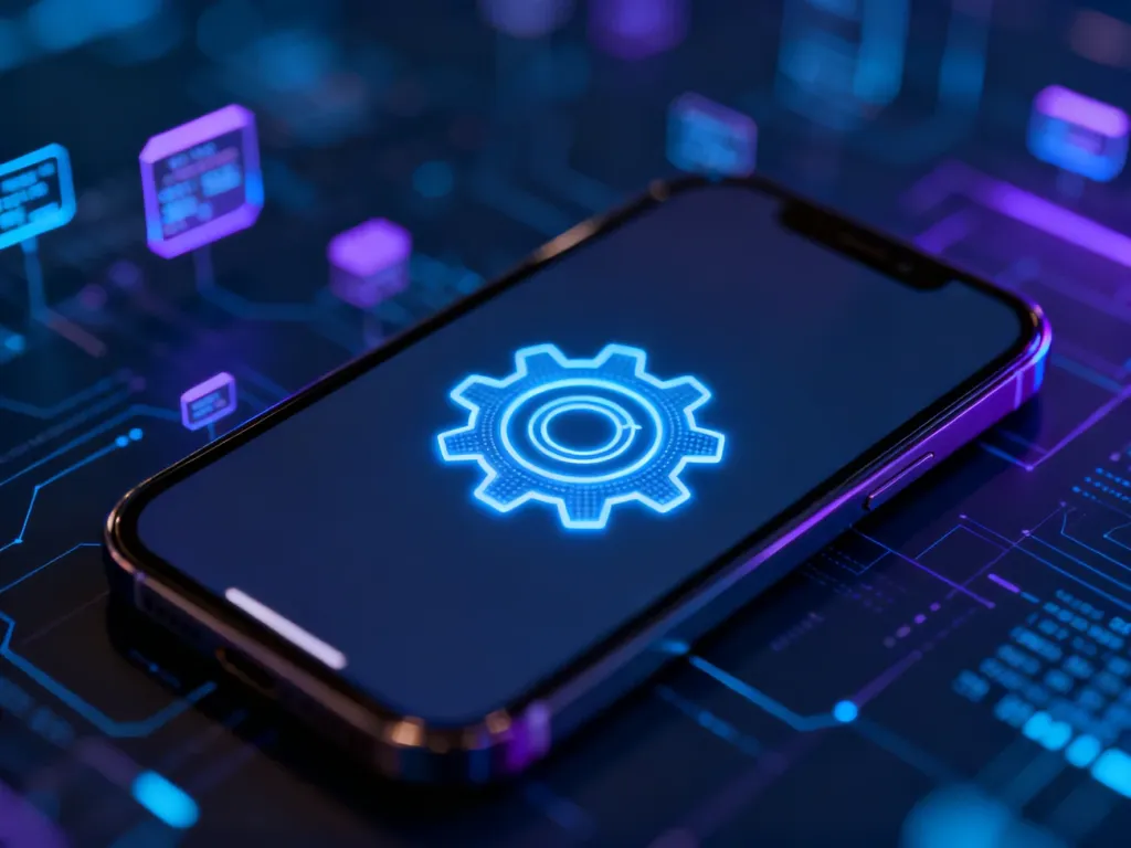 Ikona ustawień systemowych na ekranie smartfona, symbolizująca proces konfiguracji usług Google Play.