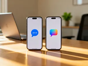 Smartfon z otwartym menu ustawień, na którym wyłączany jest przełącznik synchronizacji danych.