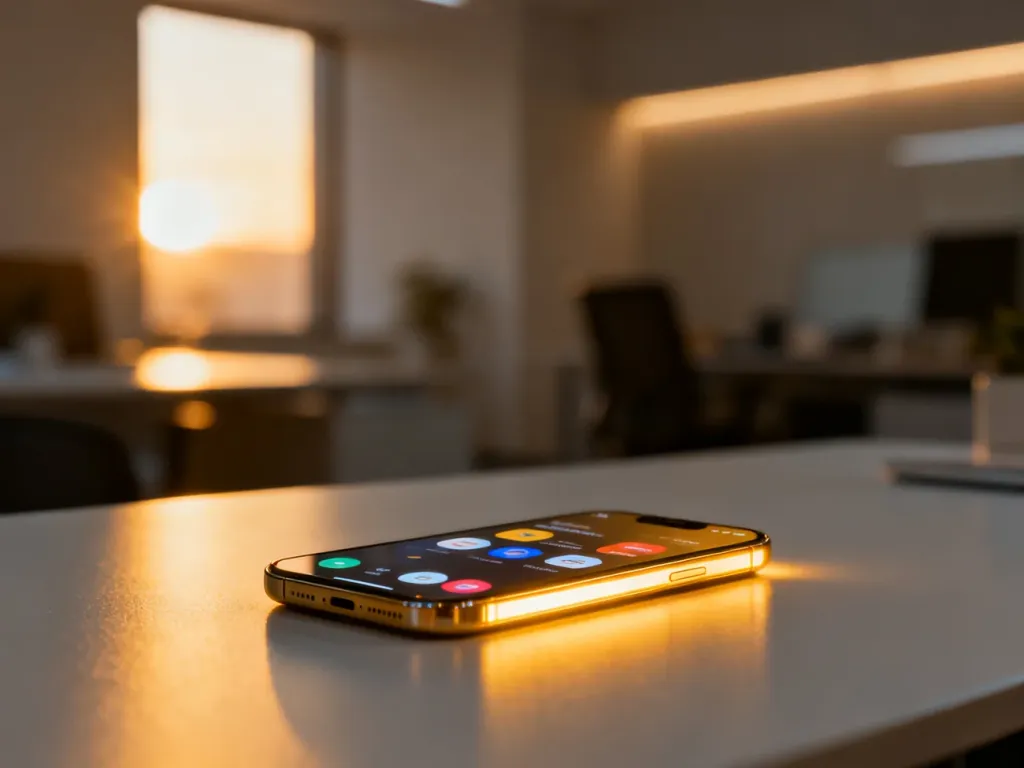 Nowoczesny smartfon z widżetami na ekranie głównym, prezentujący nowe możliwości interfejsu systemu iOS 14.