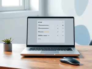 Laptop i tablet na biurku z cyfrowym połączeniem między nimi, symbolizujące płynną współpracę urządzeń Multi Control.