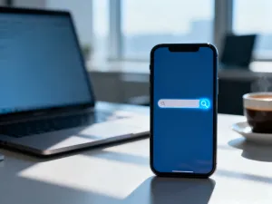 Nowoczesny smartfon z interfejsem mediów społecznościowych, symbolizujący cyfrową komunikację i interakcje w aplikacji.