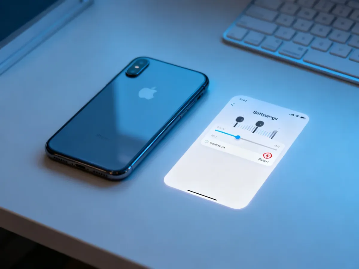 iPhone podczas sprawdzania ustawień dźwięku i głośności