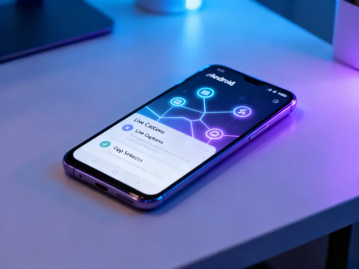 Smartfon z wizualizacją inteligentnych funkcji systemu Android