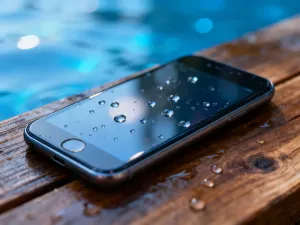 Smartfon z otwartym menu ustawień, na którym wyłączany jest przełącznik synchronizacji danych.