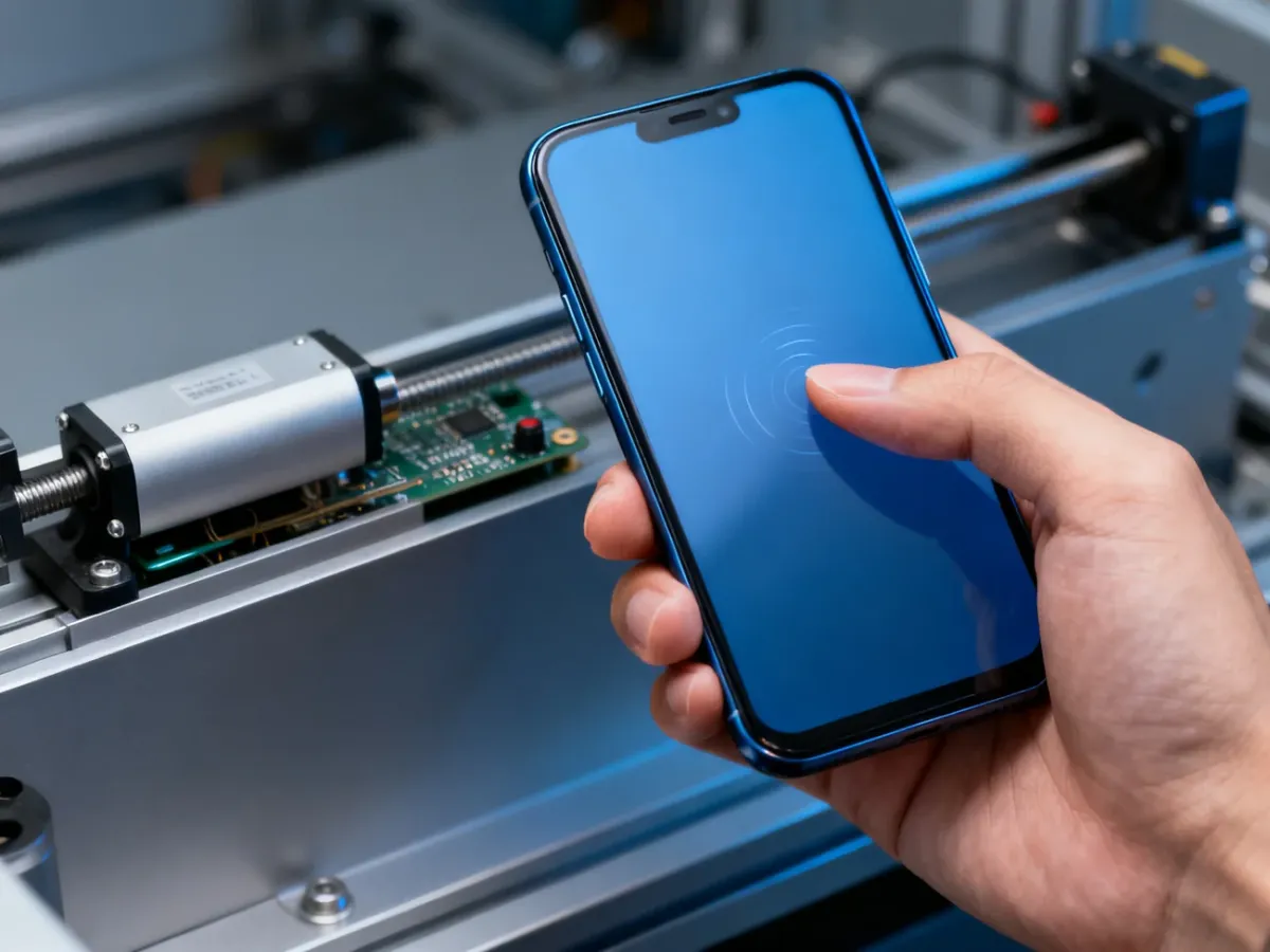 Dłoń obsługująca smartfon z precyzyjną reakcją haptyczną