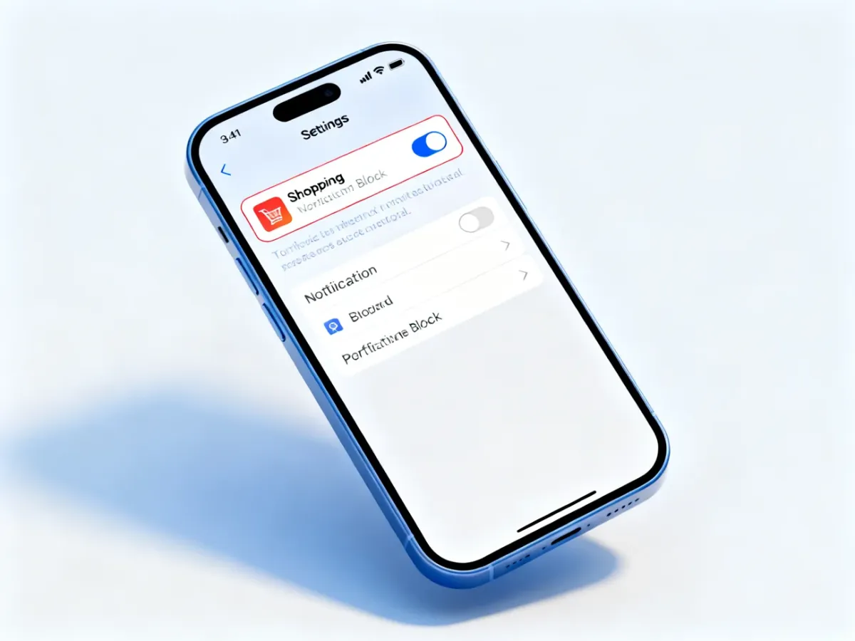 Smartfon z ustawieniami powiadomień i uprawnień aplikacji