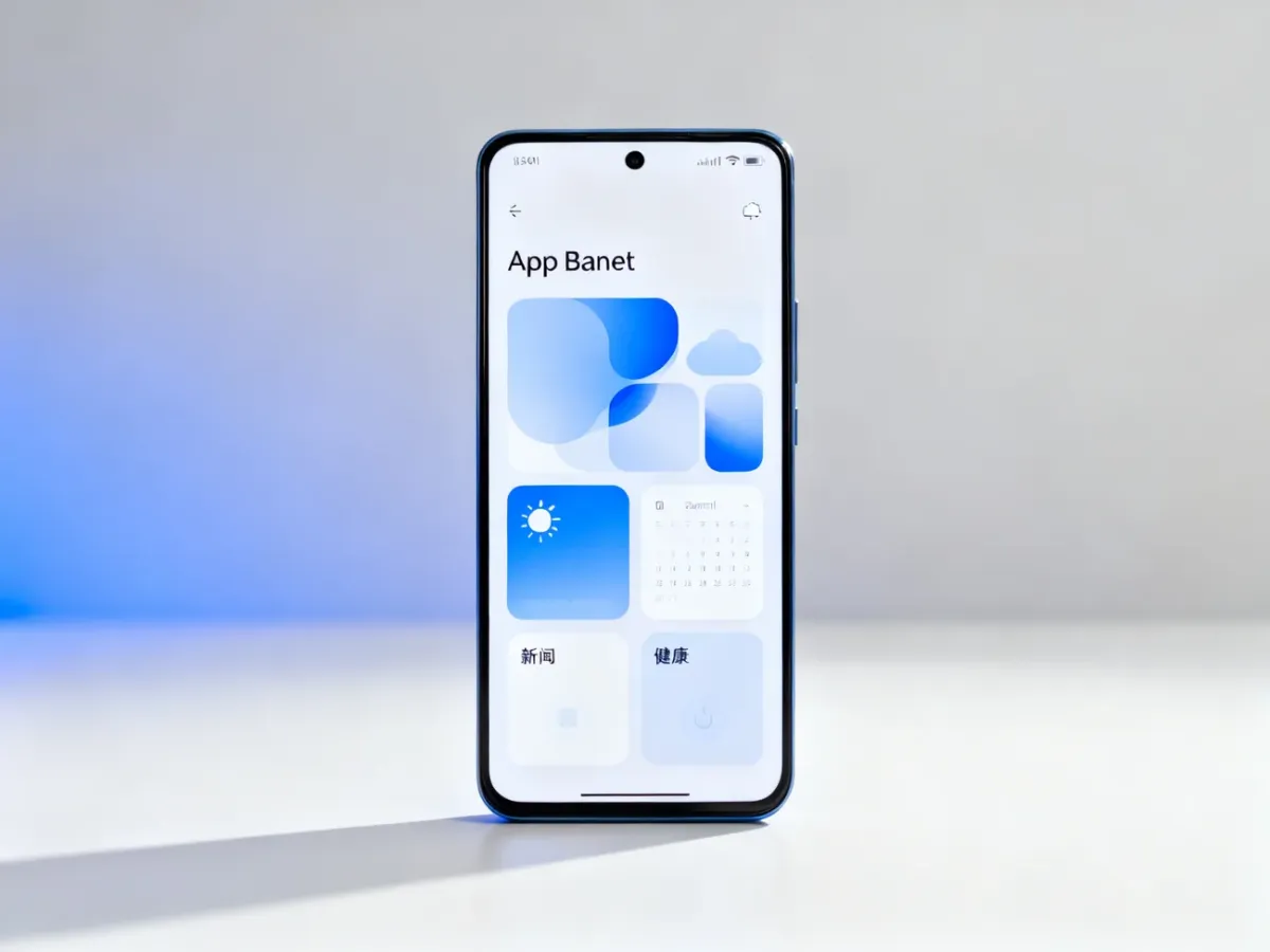 Smartfon Xiaomi z otwartym pulpitem App Vault i widżetami