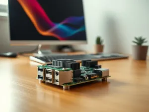 Ikona zwrotu pieniędzy na ekranie smartfona leżącego na biurku, symbolizująca proces odzyskiwania środków za aplikację.