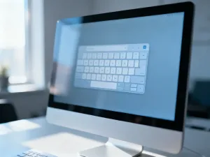 Zbliżenie na ikonę ustawień w odtwarzaczu YouTube oraz menu wyboru języka na ekranie komputera.