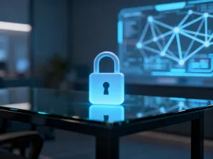 Smartfon leżący na biurku z widoczną listą aktywnych procesów i aplikacji działających w tle.