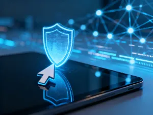 Ekran smartfona z ikoną zasięgu i symbolem HD, sygnalizującymi aktywną usługę VoLTE w domowym biurze.