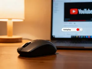 Monitor komputera z czystym pulpitem po wyłączeniu widoku podzielonego ekranu w systemie operacyjnym.