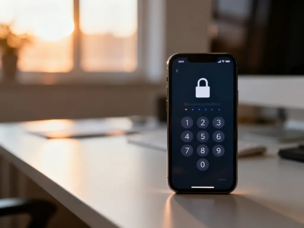 Ekran smartfona z widoczną klawiaturą numeryczną do wpisania kodu PIN w celu odblokowania urządzenia.