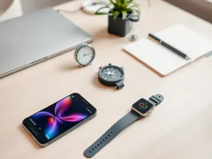 Zielona kropka w rogu ekranu nowoczesnego smartfona, sygnalizująca aktywność aparatu lub mikrofonu.