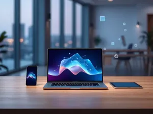 Nowoczesny smartfon z wyświetloną listą kontaktów na drewnianym biurku, gotowy do personalizacji dzwonków.